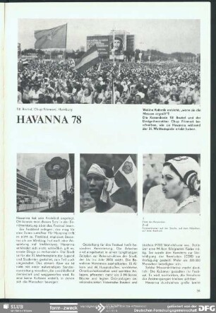 Havanna 78 : XI. Weltfestspiele