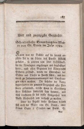 Vier und zwanzigste Geschichte - Fünf und zwanzigste Geschichte