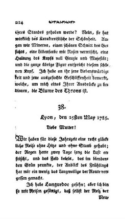 38. - Lyon, den 25sten May 1785.