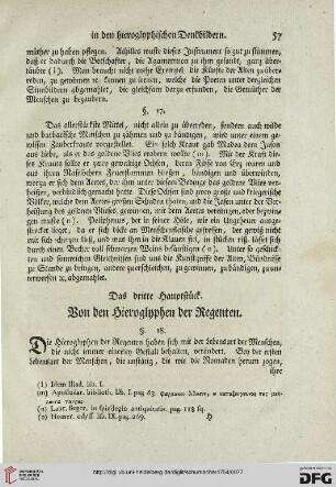 Das dritte Hauptstueck: Von den Hieroglyphen der Regenten