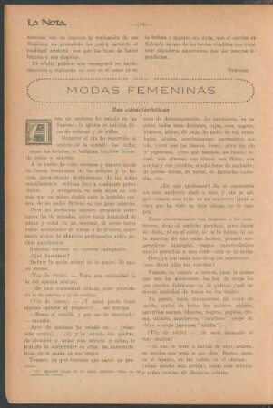 Modas femeninas : Sus caracteristicas