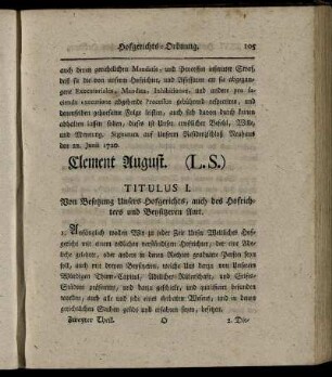 Titulus I. - Titulus XIII.