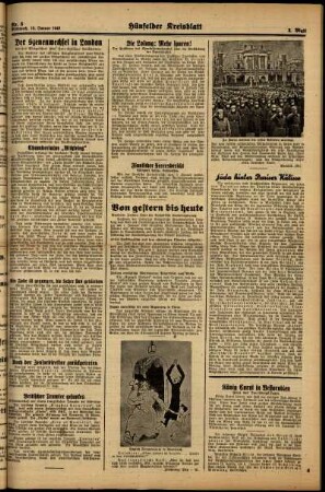 Zweite Ausgabe vom Mittwoch, den 10. Januar 1940.