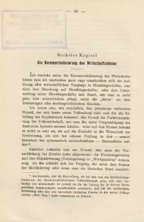Sechstes Kapitel Die Kommerzialisierung des Wirtschaftsleben