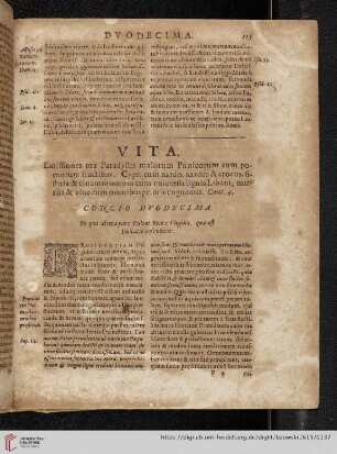 Vita. Concio Duodecima