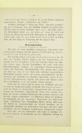 Arbeitsberichte