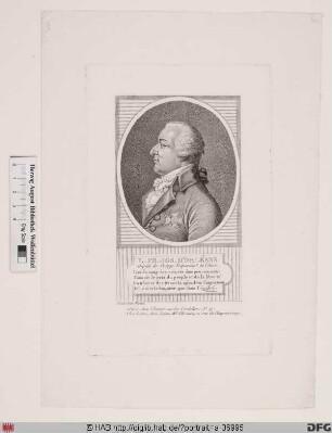 Bildnis Louis Philippe II Joseph, 6. duc d'Orléans (gen. "Philippe Égalité")