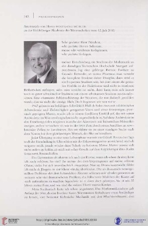 Antrittsrede vom 12. Juli 2003