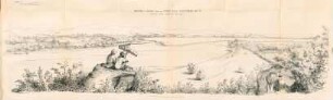 Plate II. To accompany the Superintendent's Report No. 1055 1/2. Para. 80, dated 21st August 1856. Sketch of Maraj from the first hill westward of it. Cuttack point visible on the right