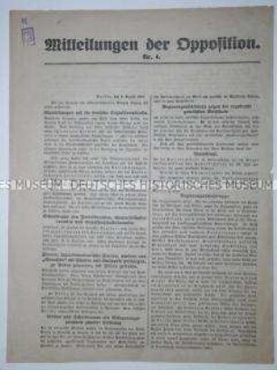 Mitteilungen der Opposition, Nr. 4
