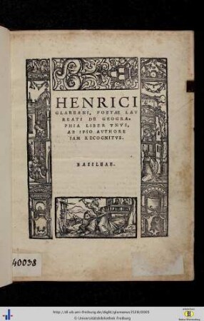 Henrici Glareani, Poetae Lavreati De Geographia : Liber Vnvs
