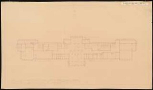 Hauptgebäude eines Flughafens Schinkelwettbewerb 1932: Grundriss KG 1:200