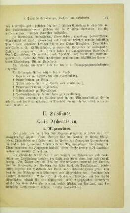 II. Ortskunde