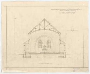 Thiersch, Friedrich von; Aschaffenburg; Kapuzinerkirche, Erweiterung - Querschnitt