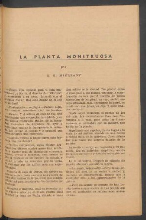 La planta monstruosa