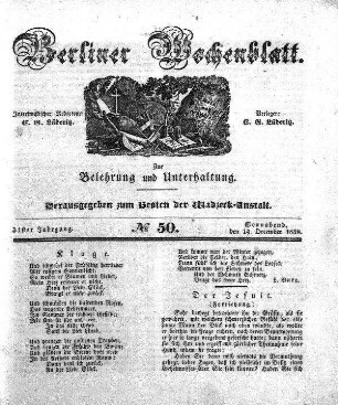 No. 50, Sonnabend, den 14. December 1839.