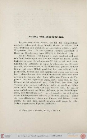 Goethe und Morgenstern