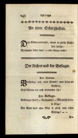 An einen Scherzhaften
