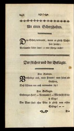 An einen Scherzhaften