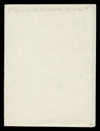 Brief von August Wilhelm Albrecht an Wilhelm Schwaner