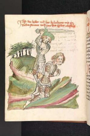 Enthauptung eines Heiden durch Hildebrand