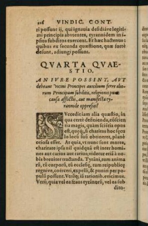 216-236, Quarta Quaestio