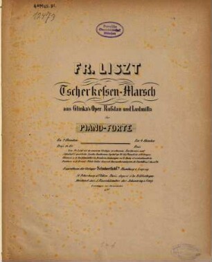 Tscherkessen-Marsch aus Glinka's Oper Rußlan und Ludmilla : für Pianoforte zu 2 Hdn.