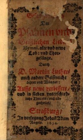 Gesangbüchlein der Psalmen und geistlichen Lieder