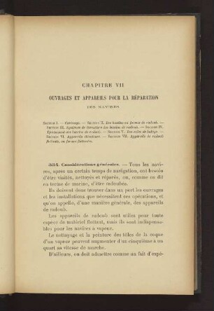 CHAPITRE VII. OUVRAGES ET APPAREILS POUR LA RÉPARATION