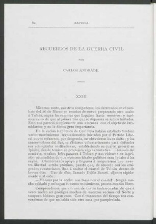 Recuerdos de la guerra civil : XXIII - XXIV