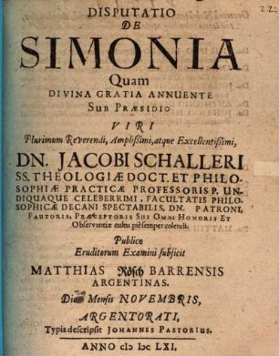 Disp. de simonia