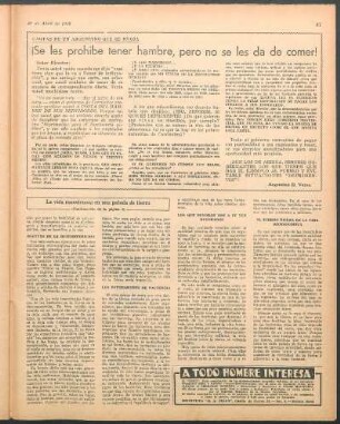 ¡Se les prohibe tener hambre, pero no se les da de comer! : Cartas de un argentino que se enoja