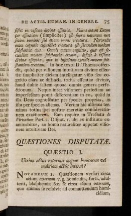 75-296, Quaestiones Disputatae