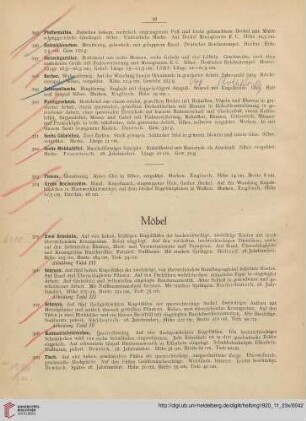 Möbel (Nr. 305-317)