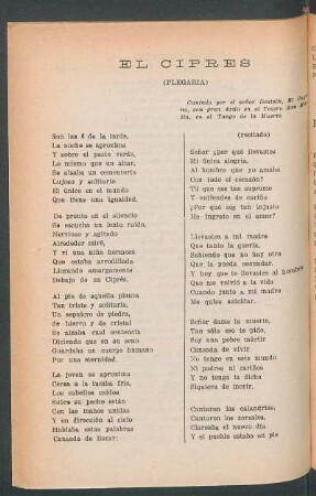 El ciprés : (Plegaria)