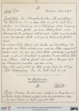 IV. Spätzeit