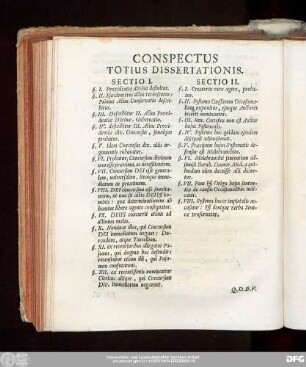 Conspectus Totius Dissertationis.