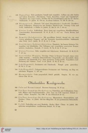 Ostasiatisches Kunstgewerbe (Nr. 248-298)