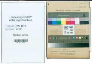 Entnazifizierung Anna Gerten , geb. 08.07.1909 (Schneider)