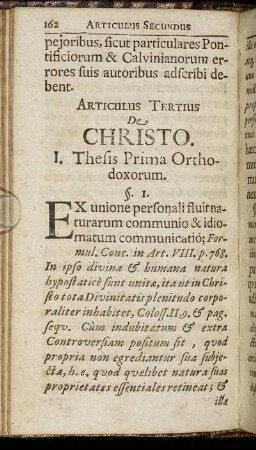 Articulus Tertius De Christo