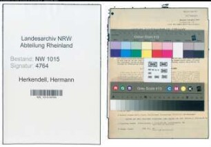 Entnazifizierung Hermann Herkendell , geb. 29.08.1897 (Steinmetz)