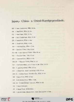 Japan,- China- u. Orient-Kunstgegenstände (Nr. 643-757)