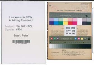 Entnazifizierung Peter Esser , geb. 08.11.1901 (Polizeibeamter)
