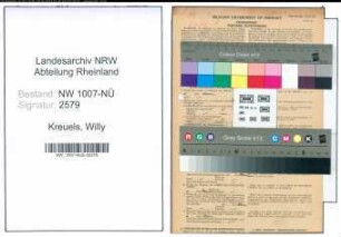 Entnazifizierung Willy Kreuels , geb. 23.12.1898 (Landwirt)