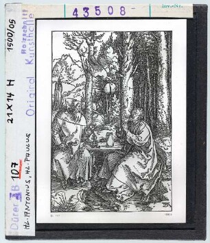 Albrecht Dürer: Heiliger Antonius, Heiliger Paulus von Theben, B 107