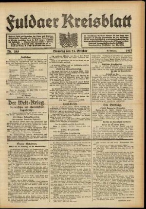 Ausgabe vom Dienstag, den 23. Oktober 1917.