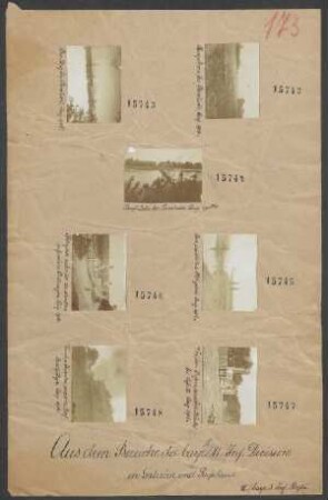 In Galizien und Rußland: Von den Russen zerstörte Brücke bei Osjuti Aug. 1916
