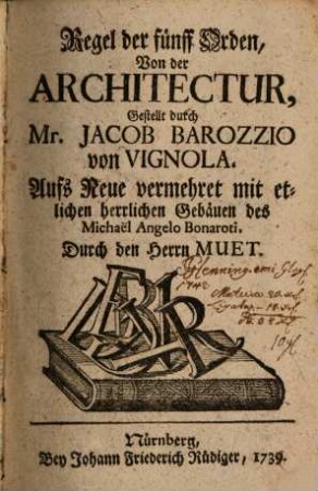Regel der fünff Orden, Von der Architectur