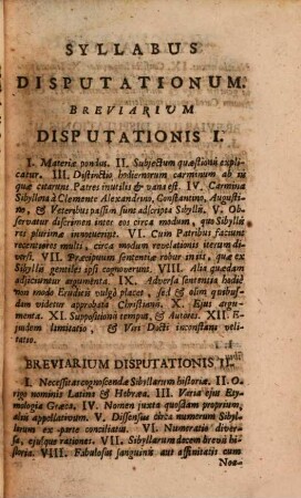 De Sibyllinis carminibus : Disputationes academicae 12 ; Accedit breve examen dissertationis gallicae de Sibyllinis oraculis