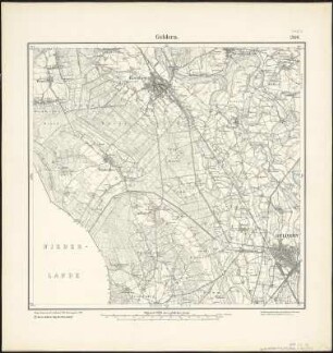 Meßtischblatt 2498 : Geldern, 1894 : Geldern. - Aufn. 1892. - 1:25000. - [Berlin]: Reichsamt für Landesaufnahme, 1894. - 1 Kt.